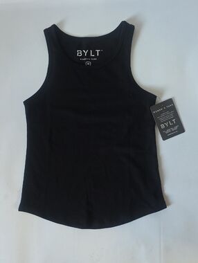 NWT Women's BYLT Black Tank Top in size XS. "Women's Drop-Cut Tank".